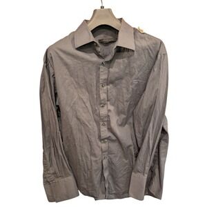 Sean John Shirt Mens 17/32 33‎ Grey  Long Sleeve Button Up Dress Shirt